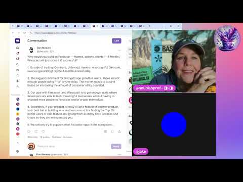 Gm Farcaster Ep138 Monday  August 5  2024 With Guest Cohost  Jake  Basecolors