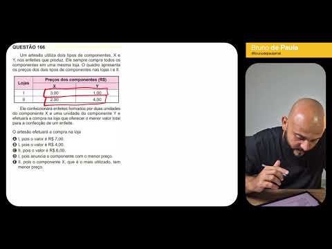 Questão 166 - Caderno Amarelo | MATEMÁTICA ENEM 2024