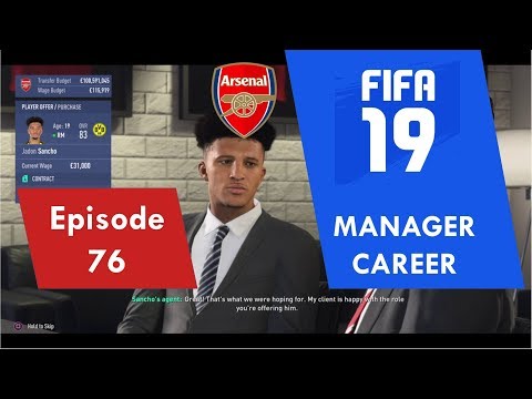 Arsenal FC (Career Mode) - Episode 76 - Signing Jadon Sancho (FIFA 19)