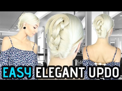 EASY ELEGANT & ROMANTIC UPDO that anyone can do in 5 minutes!!! Video