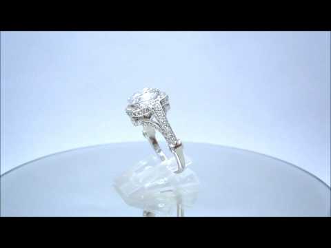 ROUND DIAMOND ENGAGEMENT RING ANTIQUE DECO 4.50CTTW - KNR INC - 64