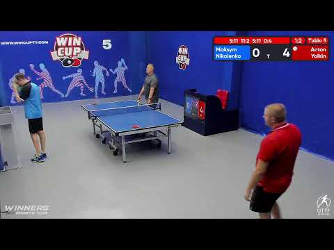 17:30 Николенко Максим 1-3 Ёлкин Антон  стол 5  ЮГ-4  27.07.22