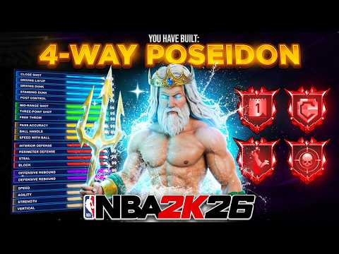 GAME BREAKING NEW “4-WAY POSEIDON” BUILD WILL RUIN NBA 2K26! BEST BUILD IN 2K26!
