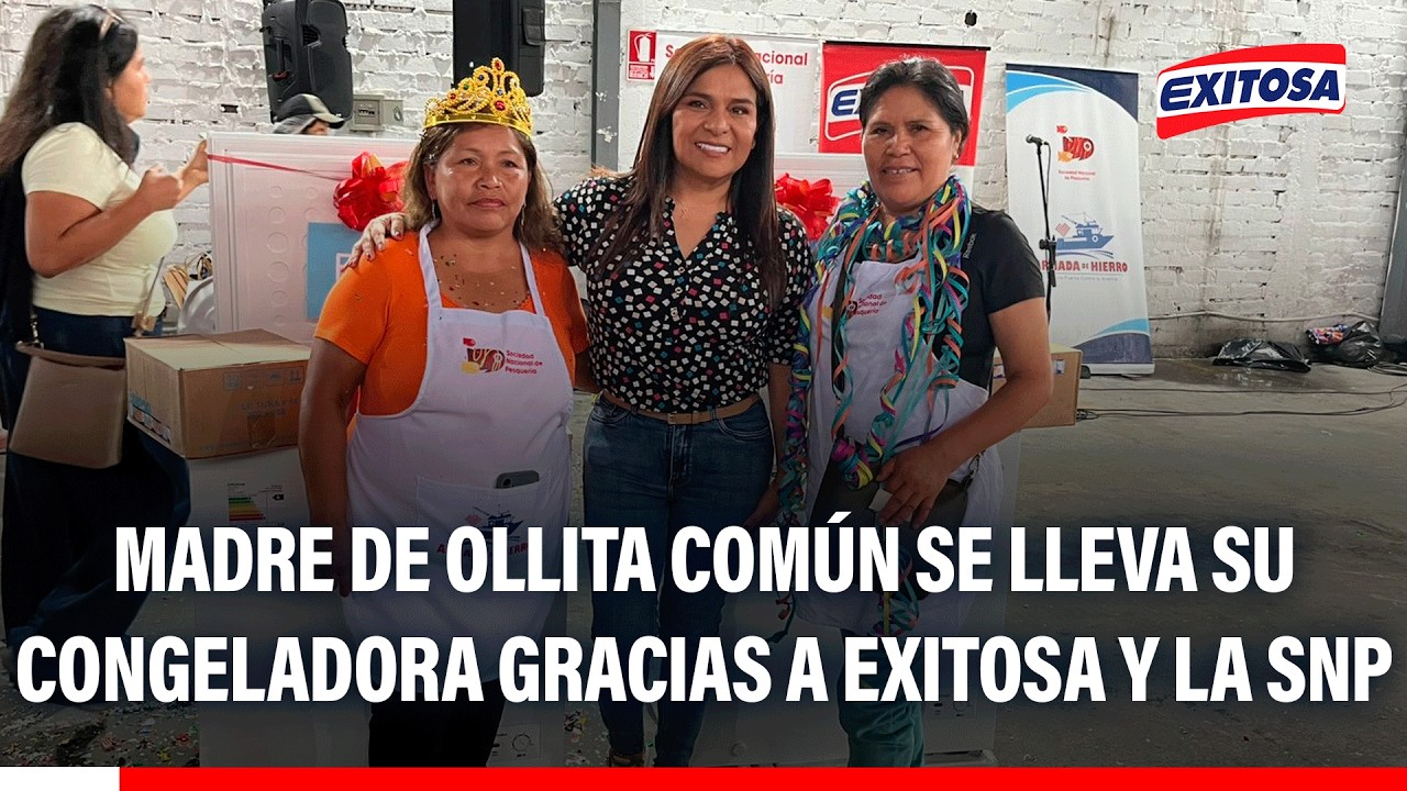 🔴🔵 Madre de ollita común se lleva su congeladora gracias a Exitosa y la SNP