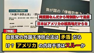 【物議】アメリカはスルー？自民党が掲げる「外国干渉防止法」の矛盾とネットの激論