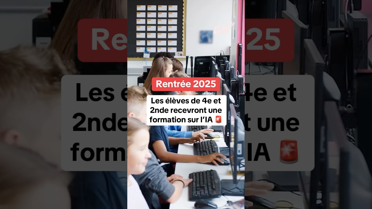Les élèves de 4e et de 2nd recevront une formation sur l’IA à partir de la rentrée 2025