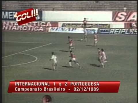 Internacional 1 x 2 Portuguesa - Campeonato Brasileiro 1989