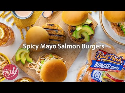 Spicy Mayo Salmon Burgers Recipe