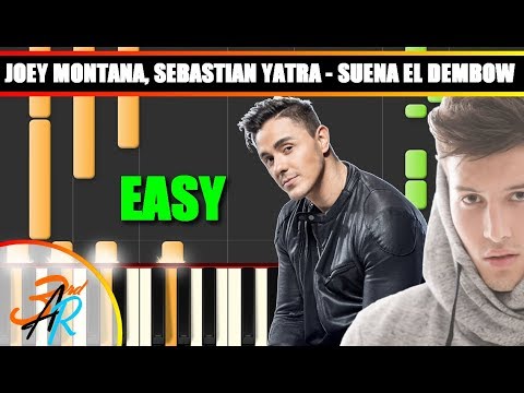 SUENA EL DEMBOW (Joey Montana, Sebastián Yatra) Piano Tutorial / Cover SYNTHESIA + MIDI & SHEETS