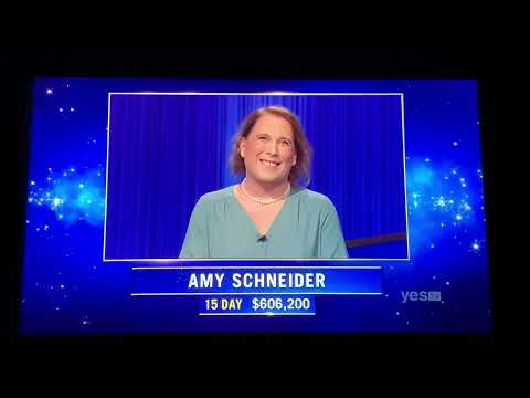 Jeopardy, intro - Amy Schneider DAY 16 (12/22/21)