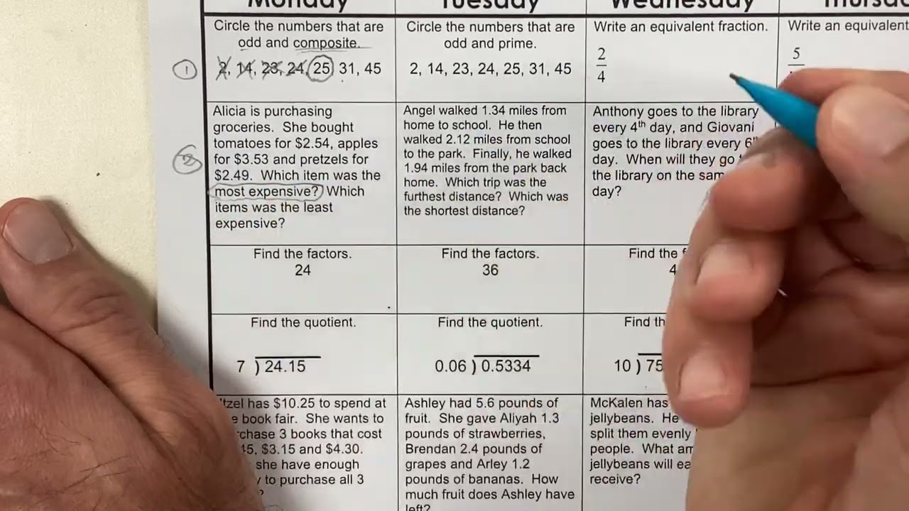 Weekly Math Practice - Q2:1 - #2