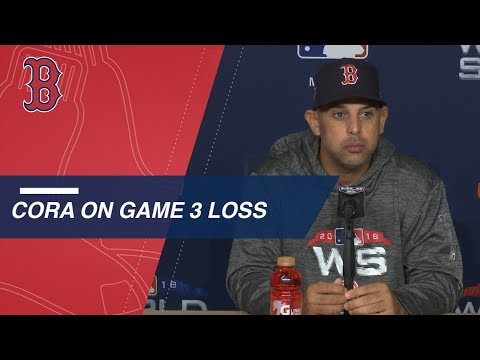 WS2018 Gm3: Cora talks about 18-inning, Game 3 loss