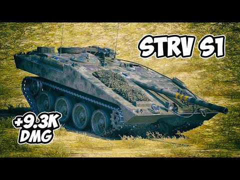 Strv S1 - 4 Frags 9.3K Damage - Correct squad play! - World Of Tanks