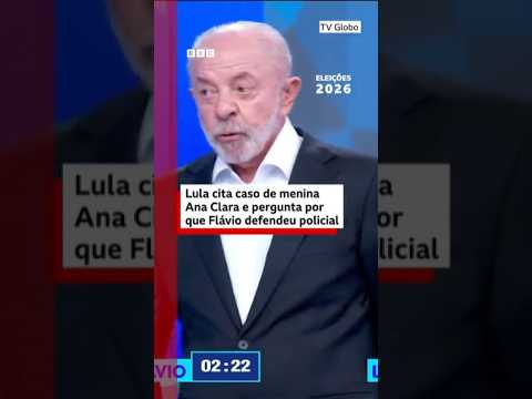 Lula cita caso de menina Ana Clara e pergunta por que Flávio defendeu policial