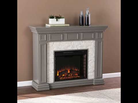 Southern Enterprises Furniture Horstena Electric Fireplace Mantel
