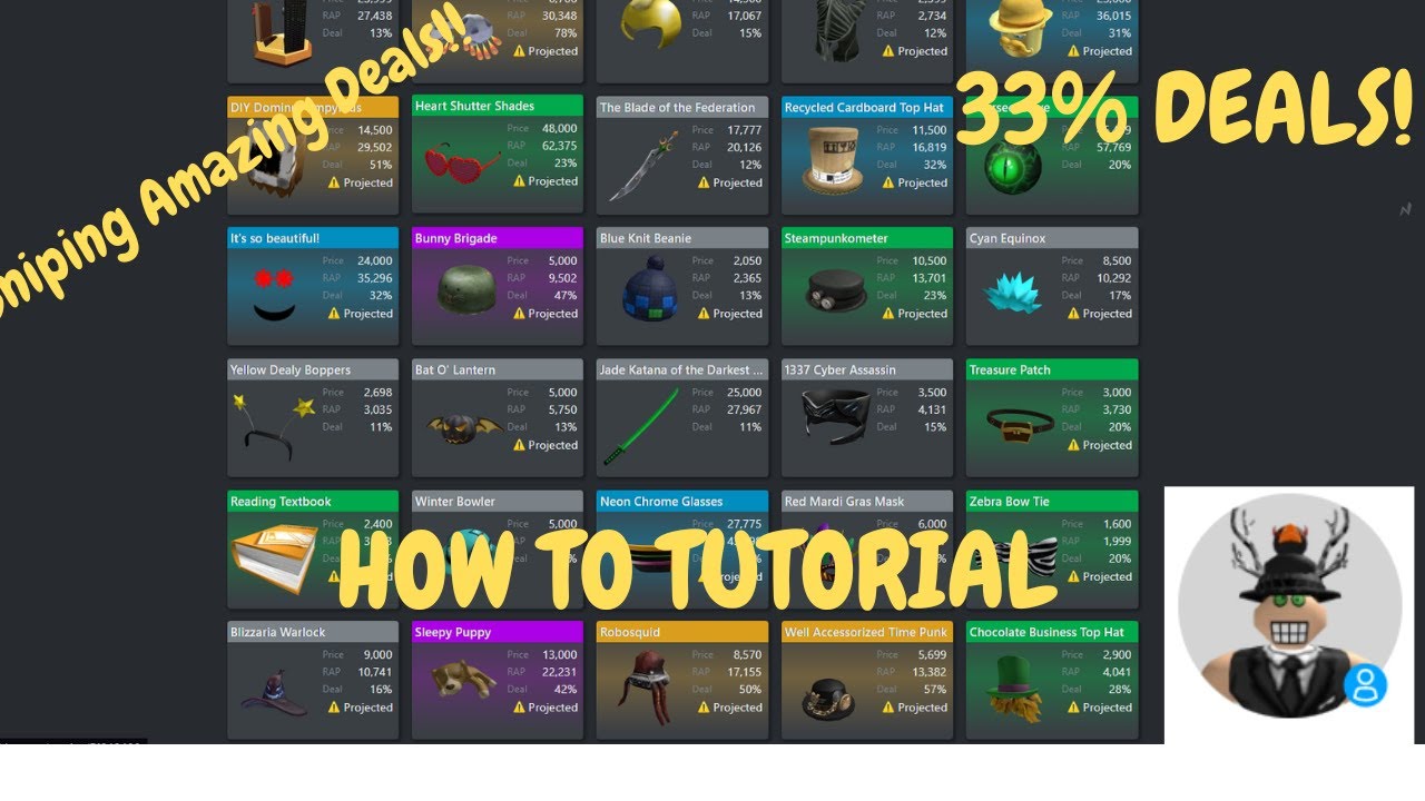 How to Sniper Cheap Limiteds On Rolimons!!