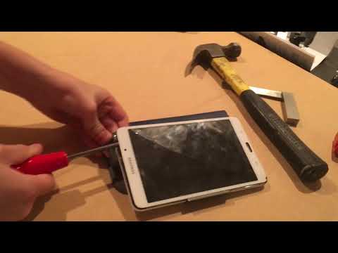 Destroying my sisters tablet!