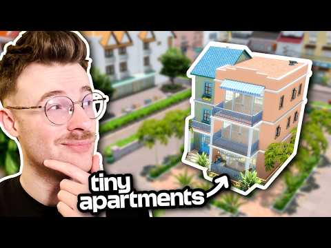 building TINY studio apartments in The Sims 4 🌴