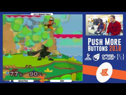 [Melee Singles WF] Absentpage(Fox) vs Kage(Ganon) [Push More Buttons 2018]
