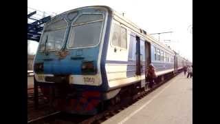 preview picture of video 'Ukrainian Railways. Electric train ED9M-0060. Zhmerynka - Vinnytsia.Part 15.Departing from Vinnytsia'