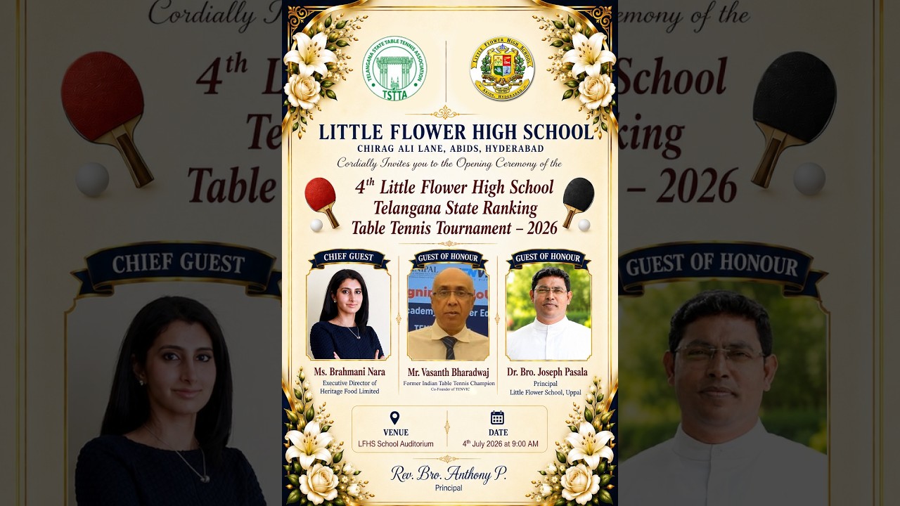 4th Little Flower High School State Ranking Table Tennis Tournament (Dt: 04/07/2026)