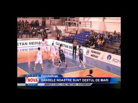 Andrei Mandache despre şansele Gaz Metan în Eurochallenge - NovaTv Mediaş