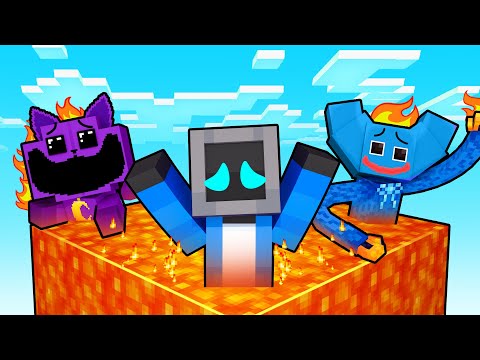 Exclusive: Trapped with a Cat on a Lava Block in Minecraft!