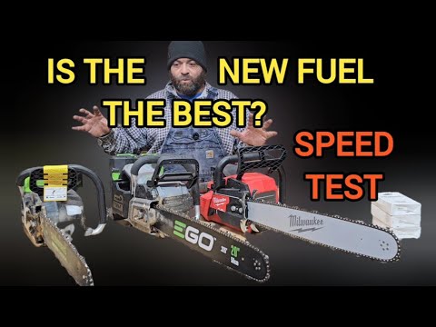 Best of 2024 20" battery chainsaw speed test - New Milwaukee Ego & Greenworks cut a 17" oak log