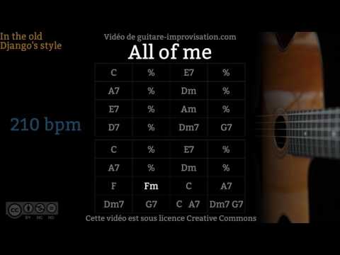 All of Me (210 bpm) - Gypsy jazz Backing track / Jazz manouche