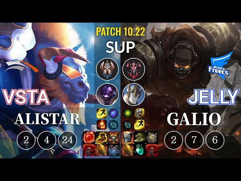 HLE Vsta Alistar vs AF Jelly Galio Sup - KR Patch 10.22