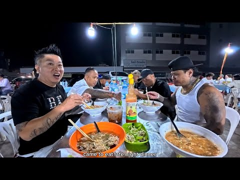 Late night dinner with Lao Deportees in Vientiane