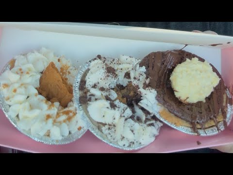 crumbl pie week Brookie Pie, Chocolate Peanut Butter Pie featuring Oreo x Reese‘s, & Biscoff Pie