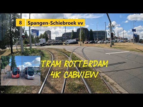 Full Circle Line 8| Tram Rotterdam| Alstom Citadis| Classic Cabview 4K| Route Overview Included