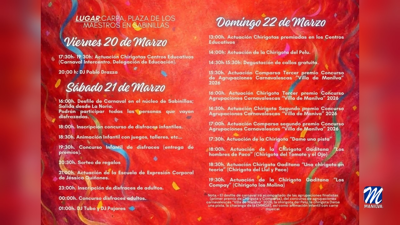 Esta tarde comienzan los carnavales en Sabinillas