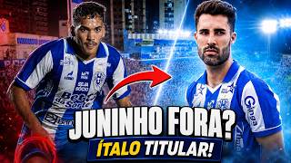 🚨 JUNINHO FORA? JR ROCHA JÁ TESTA ÍTALO COMO SUBSTITUTO! PAYSANDU SC