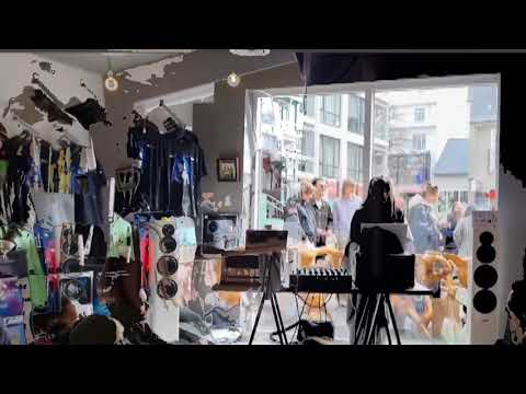 Björk DJing at Smekkleysa Record Store in Reykjavík, Iceland 2023