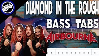 Airbourne - Diamond in the Rough | Bass Cover With Tabs in the Video