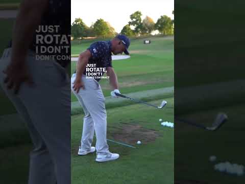 Bryson Dechambeau tries to explain his golf swing to us.