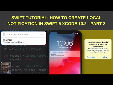 Swift Tutorial: How to create local notifications in iOS app using swift 5- Part 2