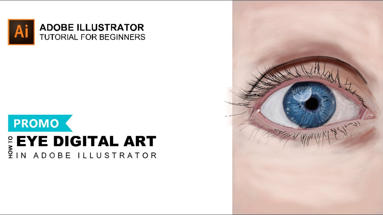How to draw realistic vector eye illustration in Adobe illustrator [Timelapse] | Adobe illustrator |