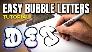 How To Draw Bubble Letters  part 1