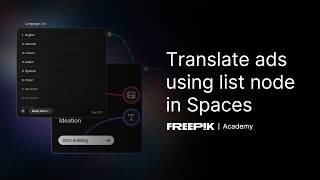 Translate Ads Using List Nodes in Spaces | Freepik Academy - Tutorial