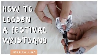 how to loosen festival wristband