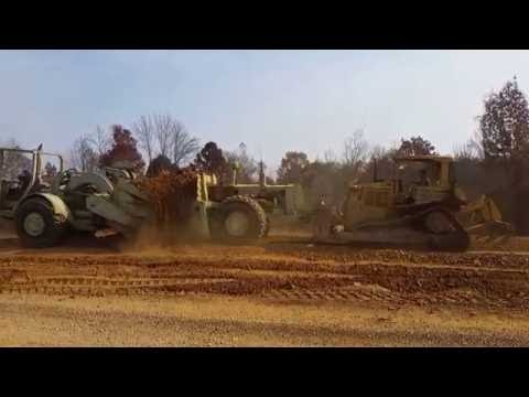 Cat D6H pushing a Terex TS-14 Pan