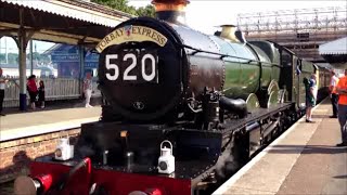 preview picture of video '5029 Nunney Castle Arrives and Departs Paignton The Torbay Express 03/08/14'