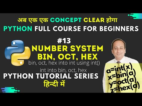 13 Python Tutorial Series Python Full Course For Beginners Number System Conversion Bin Oct Hex