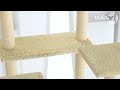 Albero Per Gatti Con Pali Tiragraffi In Sisal Crema 110 Cm - Foto miniatura 1