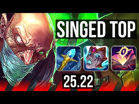 SINGED vs GAREN (TOP) | Godlike | EUW Master | 25.22
