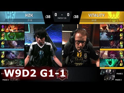 H2K Gaming vs Vitality | Game 1 S7 EU LCS Summer 2017 Week 9 Day 2 | H2K vs VIT G1 W9D2