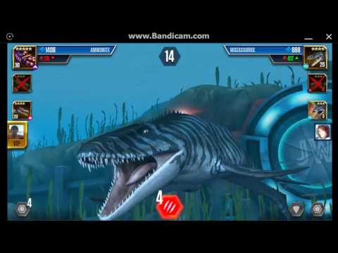 Jurassic World: The Game - Aquatic Player Duel Battle 49 - Liopleurodon, Mosasaurus And EDESTUS!